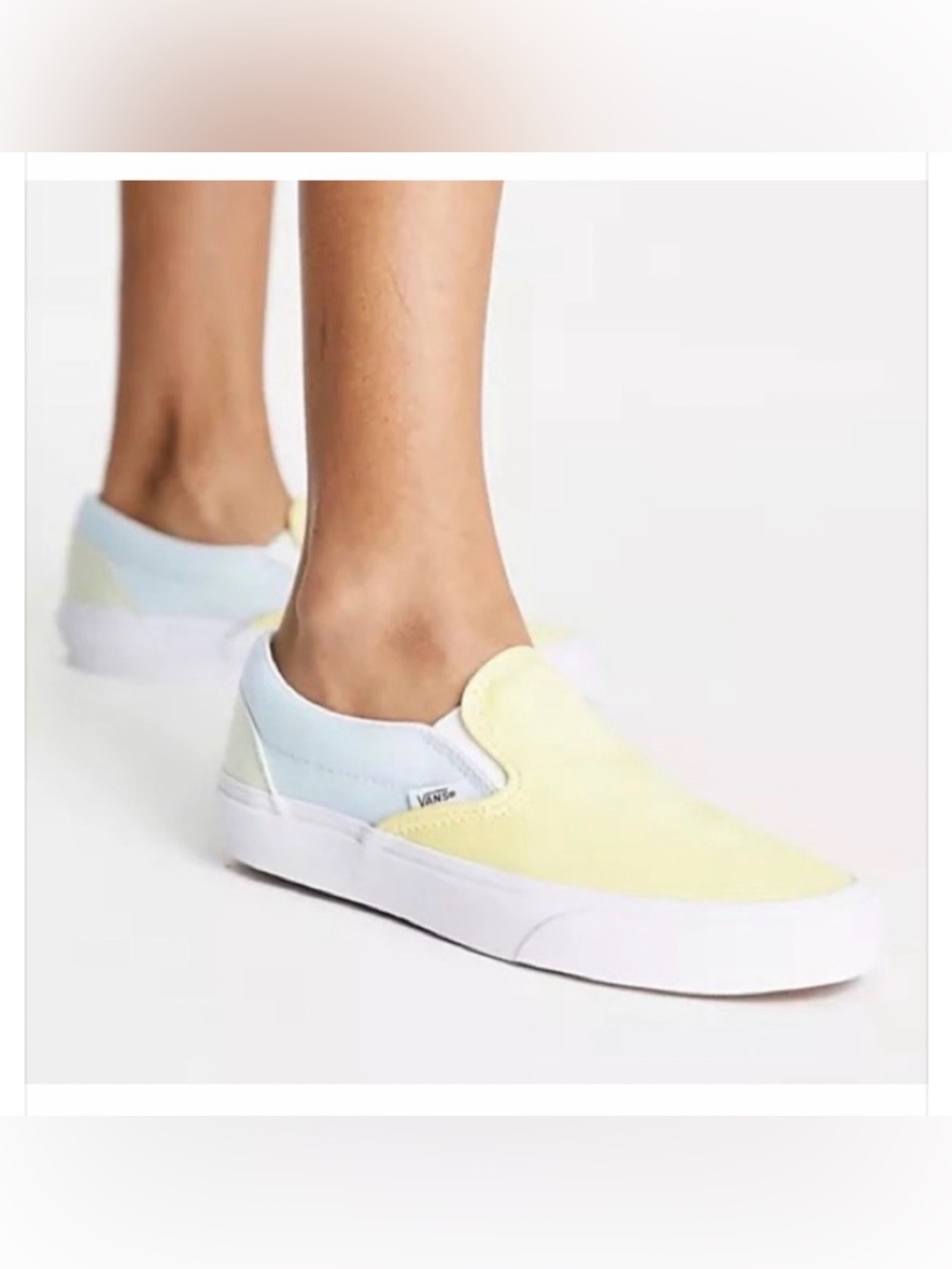 Vans Slip-On Pastel Yellow & Light Blue